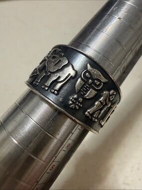 Sterling Silver 925 Black Oxidized Band Ring size 8